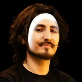 Directional mask on a portrait, input 3: top edge highlighted